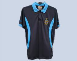 Black T Shirt with Blue Collar Indian Air Force Sports Polo Shirt