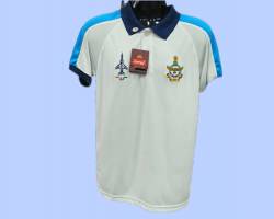 White T Shirt with Sky Blue Shoulder Indian Air Force Sports Polo