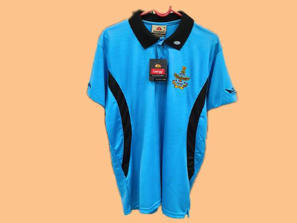 Blue T Shirt with Black Collar Indian Air Force Sports Polo Shirt
