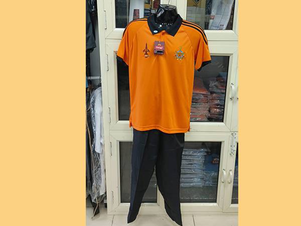Orange T Shirt with Black Lower Indian Air Force Sports Uniform Set