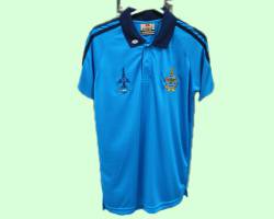 Sky Blue T Shirt with Navy Blue Collar Indian Air Force Polo Shirt
