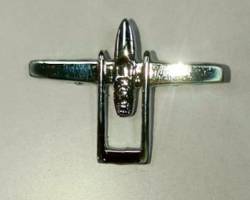 Silver Aircraft Lapel Pin Aviation Airplane Brooch with Cockpit Detail for PilotsAviation Professionals