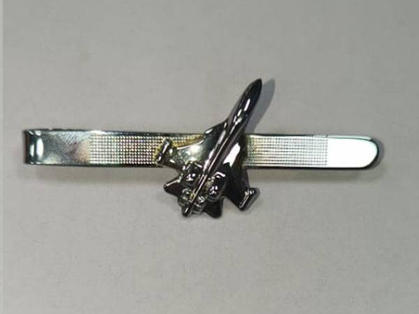 Silver Space Shuttle Tie Clip Premium Aerospace Rocket Tie Bar with Textured Finish for Space Industry Professionals